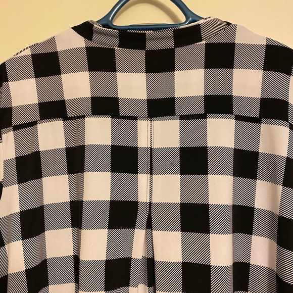 Cato Black and White Plaid Shirt - Picture 4 of 7